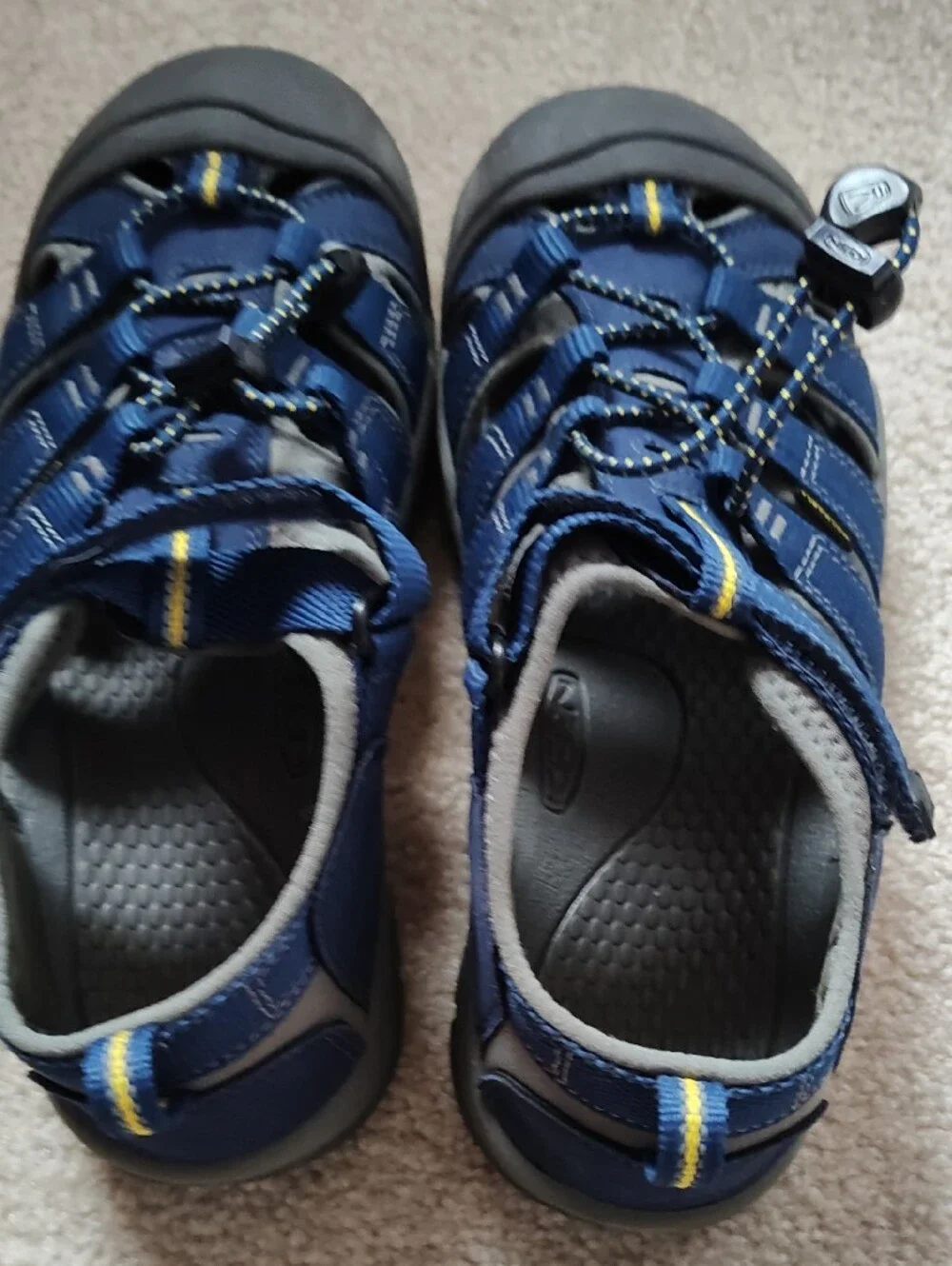KEEN Navy and Gray Kids Closed-Toe Outdoor Sandals
